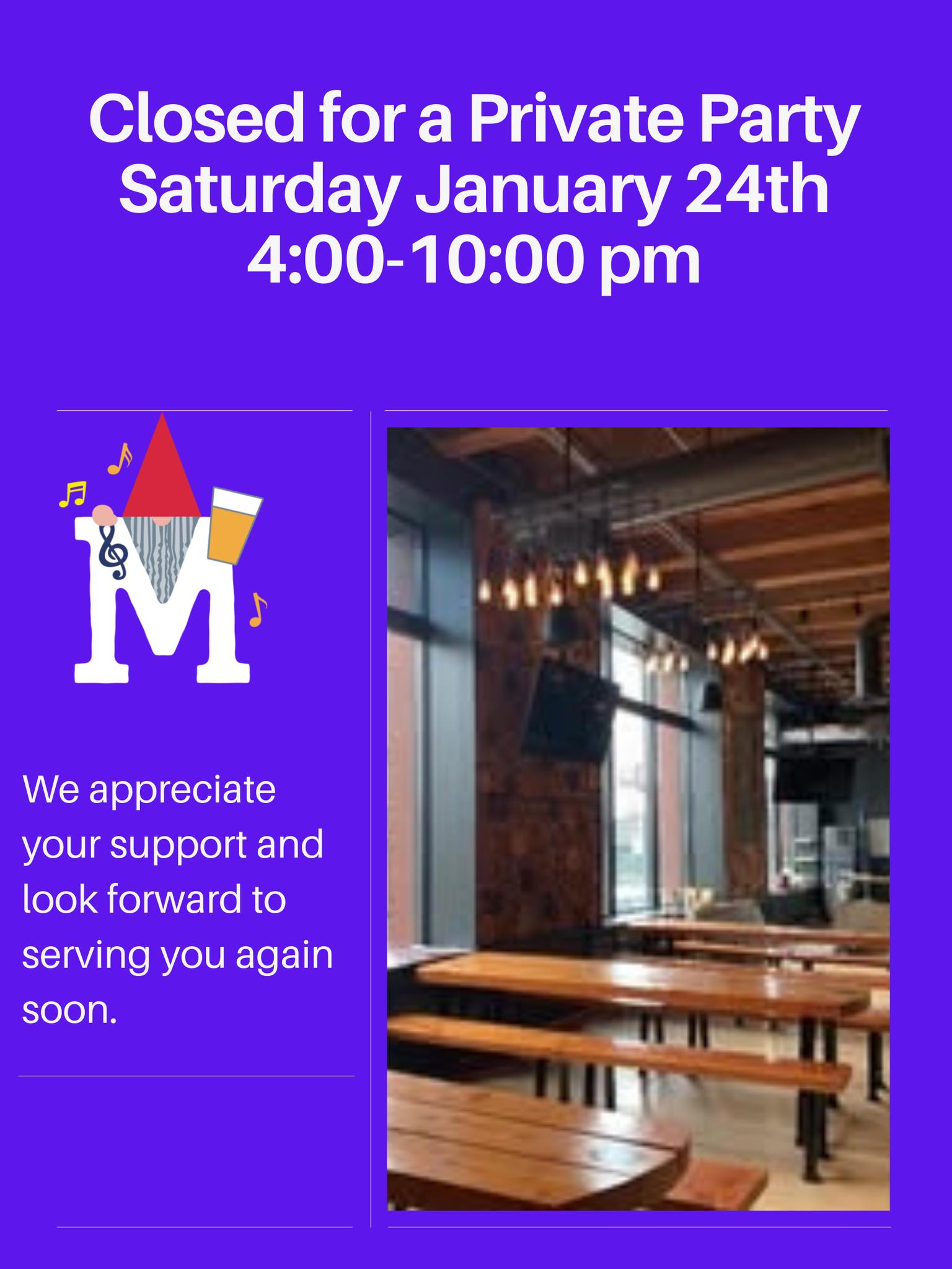 We will be OPEN from 12-3:30 pm, so please feel free to stop in!