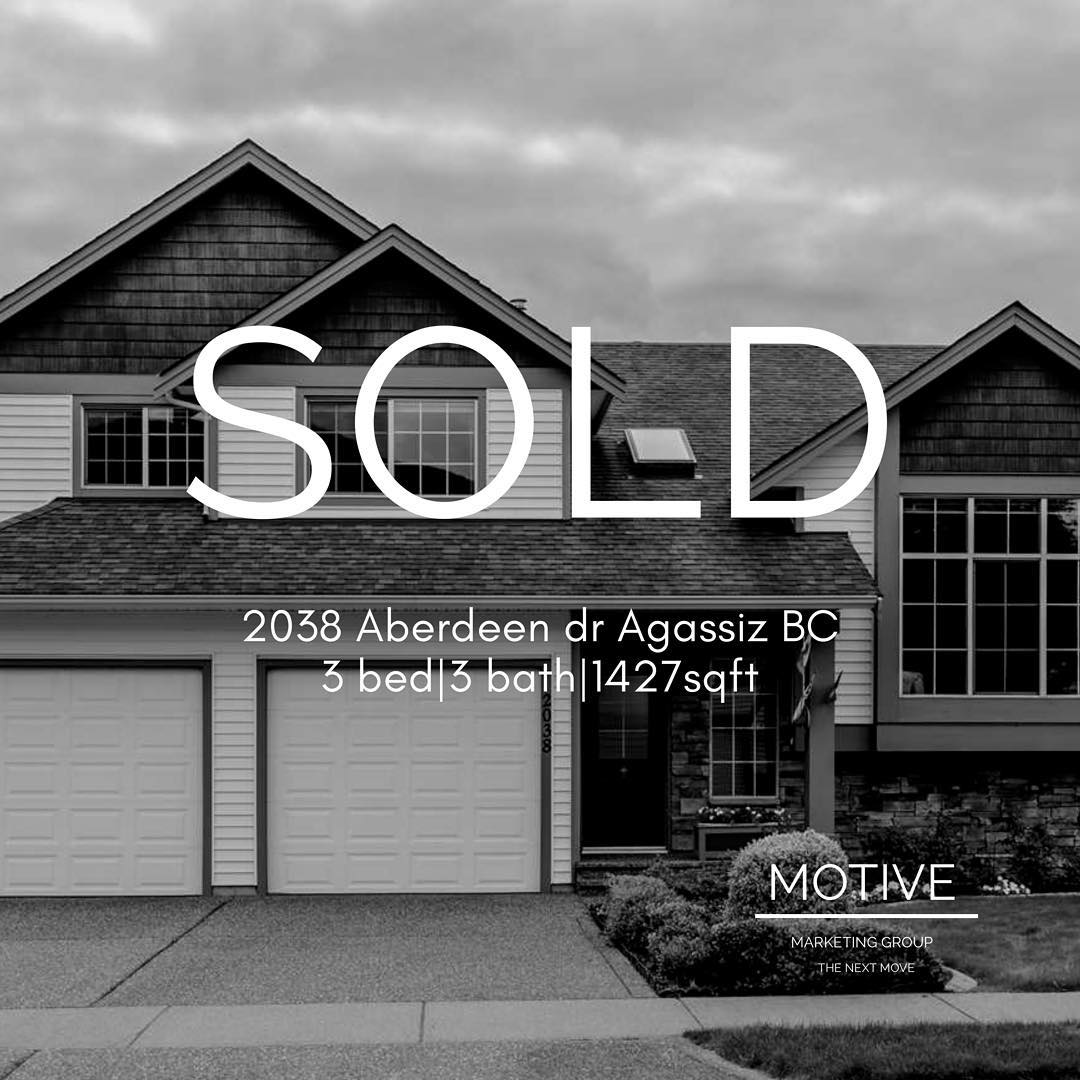 SOLD in Agassiz! Congrats to our buyer on being able to land this immaculate three bedroom home with an amazing garage to get all her home projects done in. Thanks so much for trusting MOTIVE Marketing Group to represent you in purchasing a fantastic home.