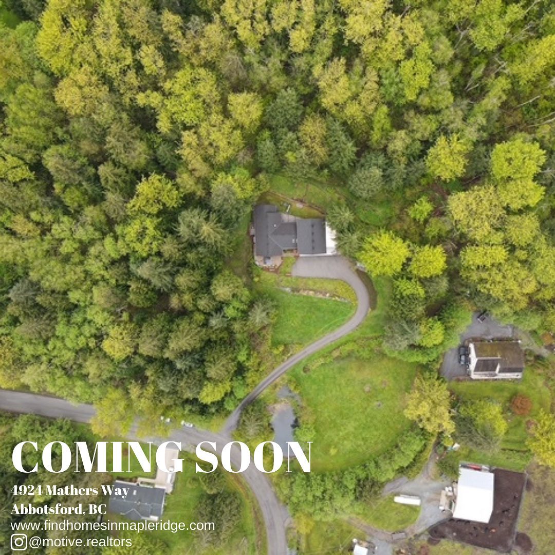 COMING SOON!
4924 Mathers way Abbotsford bc
6bed | 5bath | 4,139sqft | 5.03 acres
Live tomorrow! 5.03 acre property with 2 road frontage, 4 bedrooms, 4 bathrooms, 3,019sqft home, 2 bedroom, 1 bath suite, 970sqft with a 150sqft solarium, triple garage! The list goes on!
DM us for more information.