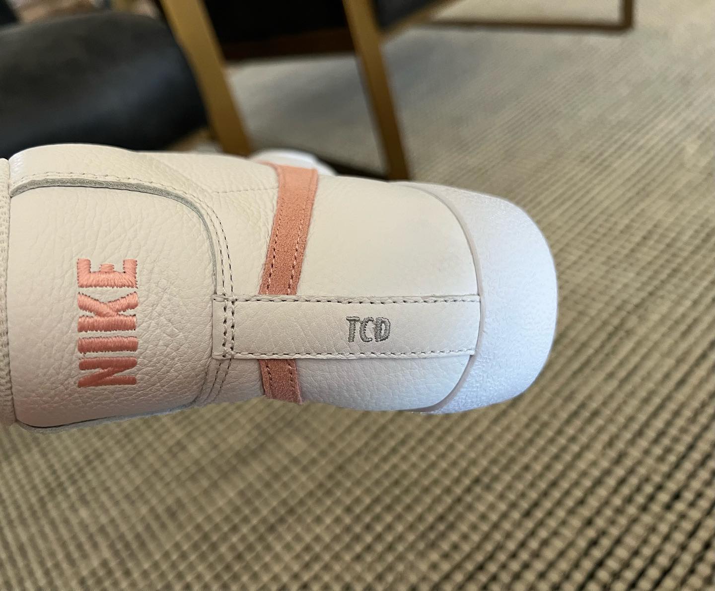 When your hubby surprises you with Nike’s that are customized with your company Monogram! 🥰🤣🥹
