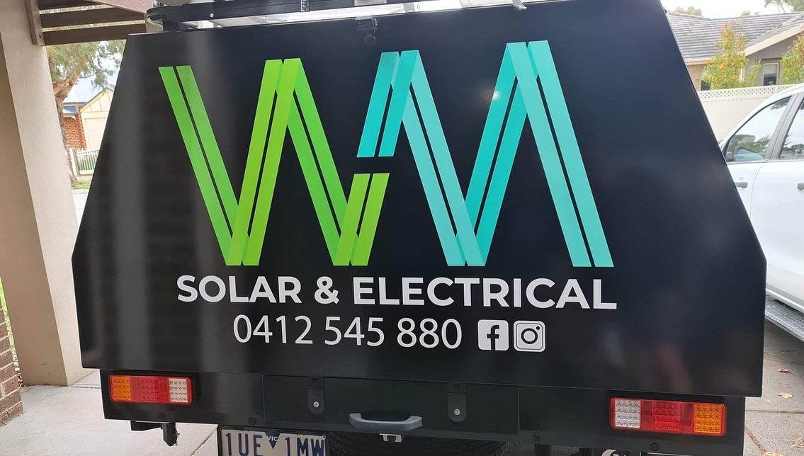 Vehicle signage for @wm.electrical