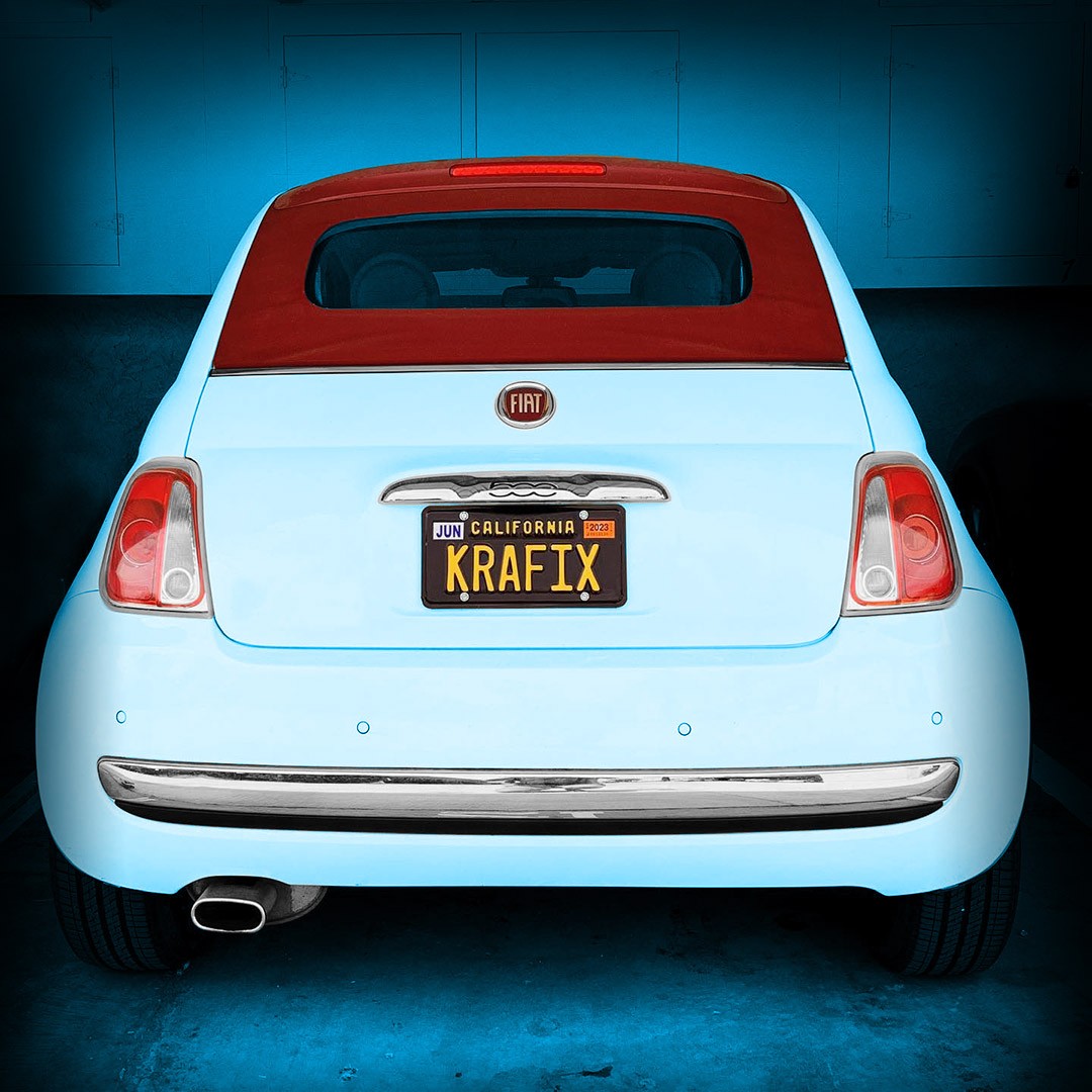 Finally got my Krafix license plate! Love it!!! #licenseplate #customplates #licenseplatesofcalifornia #vanityplate #vanityplates #vanityplatesofcalifornia #krafix #legacyplates #fiat #fiat500 #fiat500c #fiatlovers #fiat500lovers #graphicdesign #california