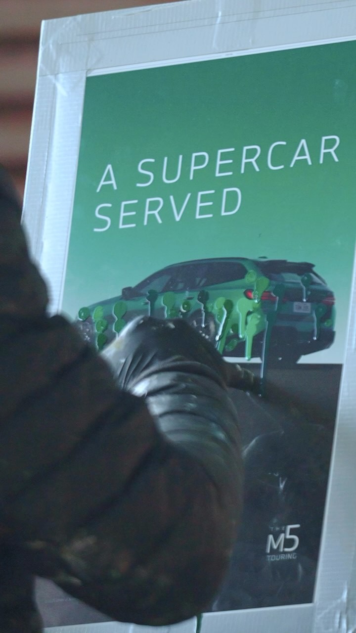 Meet the new Beamer 🚙 💚 Ready to turn heads, this beauty isn’t just a car, it’s a work of art. Who knew driving could paint such a perfect picture?!