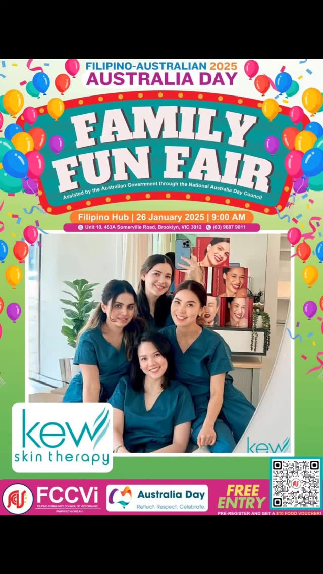 Thank you @FCCVi for the warm invitation and for accommodating us as exhibitor at the Filipino-Australian Family Fun Fair! It was an amazing experience filled with fun, entertainment, and surprises. A big shoutout to everyone who visited our booth – we truly appreciate it! We may not have had the chance to answer all your questions on the spot, but feel free to visit or call us anytime. 😊
Kew Skin Therapy
📍174 High Street, Kew, VIC 3101
📞(03) 9853 4544
https://www.kewskintherapy.com.au/