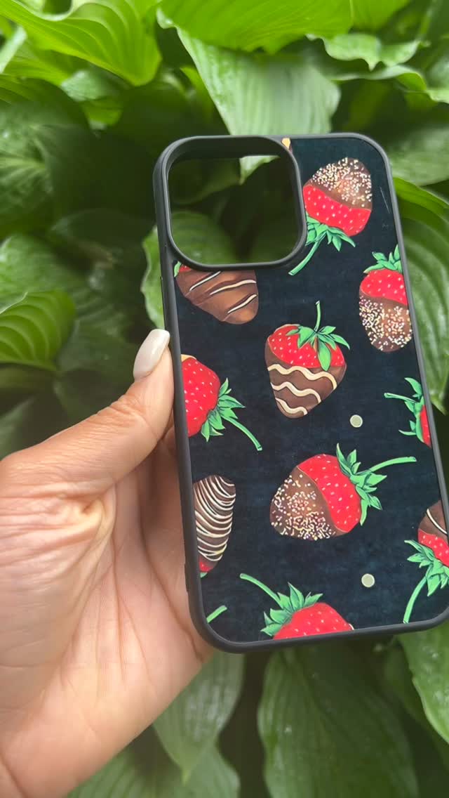 Strawberry covered phone case #phonecasedesign