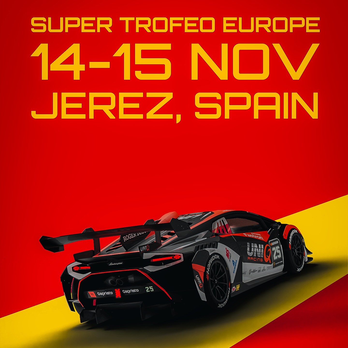 🏁Time for Jerez Super Trofeo World Finals🏁
We’ve arrived in Jerez🇪🇸, ready to compete in the Lamborghini Super Trofeo Final for the first time for our team and driver! After our first practice sessions, we’re learning more and getting stronger. This is one of the year’s biggest events, where Lamborghini brings together top drivers from around the world to race in one final showdown!
Many skilled drivers are here in Spain to battle it out, including @j.spinkiewicz ! Here’s the schedule for this exciting weekend:
Super Trofeo Europe
Wednesday:
• 11:20 Free Practice 1
• 14:00 Free Practice 2
Thursday:
• 9:45 Qualifying 1
• 10:15 Qualifying 2
• 16:25 Race 1
Friday:
• 11:35 Race 2
World Finals 2024
Saturday:
• 11:35 Qualifying 1
• 12:05 Qualifying 2
• 16:15 Race 1
Sunday:
• 14:40 Race 2
Cheer us on! A huge thanks to our sponsors and fans for your amazing support! @tst_solution @berges_motion @msspinex @bass_tools