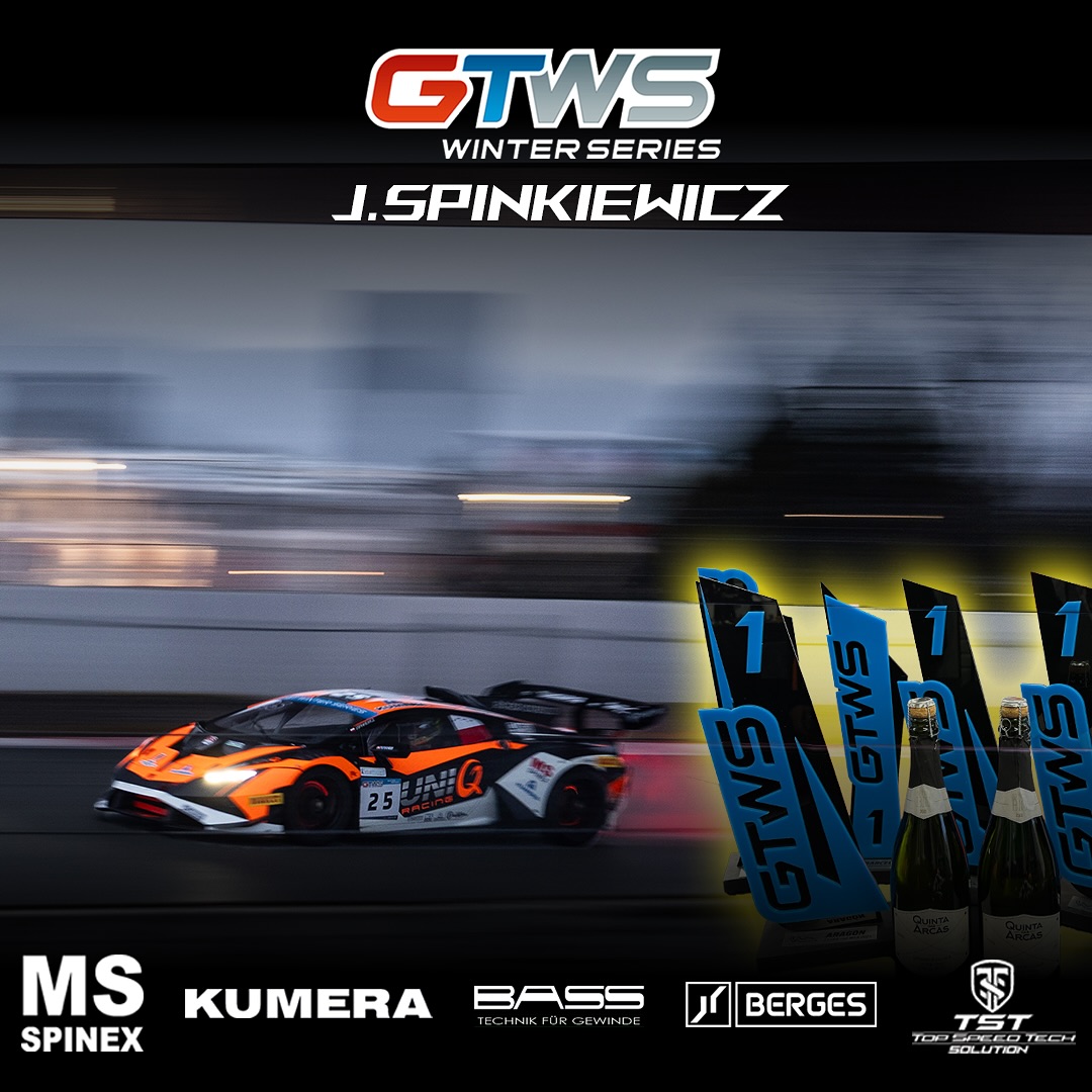 🏁 @winter_series_official Finished in Barcelona! 🏁
Our winter season is over, and it was a big success! @j.spinkiewicz gained a lot of experience, and we hope every kilometer will help him in the Lamborghini Super Trofeo season!
The Winter Series gave us many trophies but also some tough moments. We learned a lot from both! Jerzy pushed hard, even racing against faster cars to improve his skills. Barcelona was a great weekend—he won Qualifying 1, Qualifying 2, and Race 1!
Race 2 was difficult because the track was still drying, and drivers were on slick tires. Jerzy had a small crash with another car and could not finish the race. But our amazing mechanics fixed the car quickly so we could race again!
In the final 55-minute Race 3, Jerzy won with a big advantage ! He finished the Winter Series in 2nd place overall, even though we didn’t race in Valencia. Great job, Jerzy!
Big thanks to our team, sponsors, and fans for all the support! We couldn’t do this without you. See you next time on the track!Special thanks to Jerzy for sharing his trophies with us—it means a lot! @msspinex @berges_motion @tst_solution @ms_spinex_motorsport @bass_tools @peterkissdesign Kumera