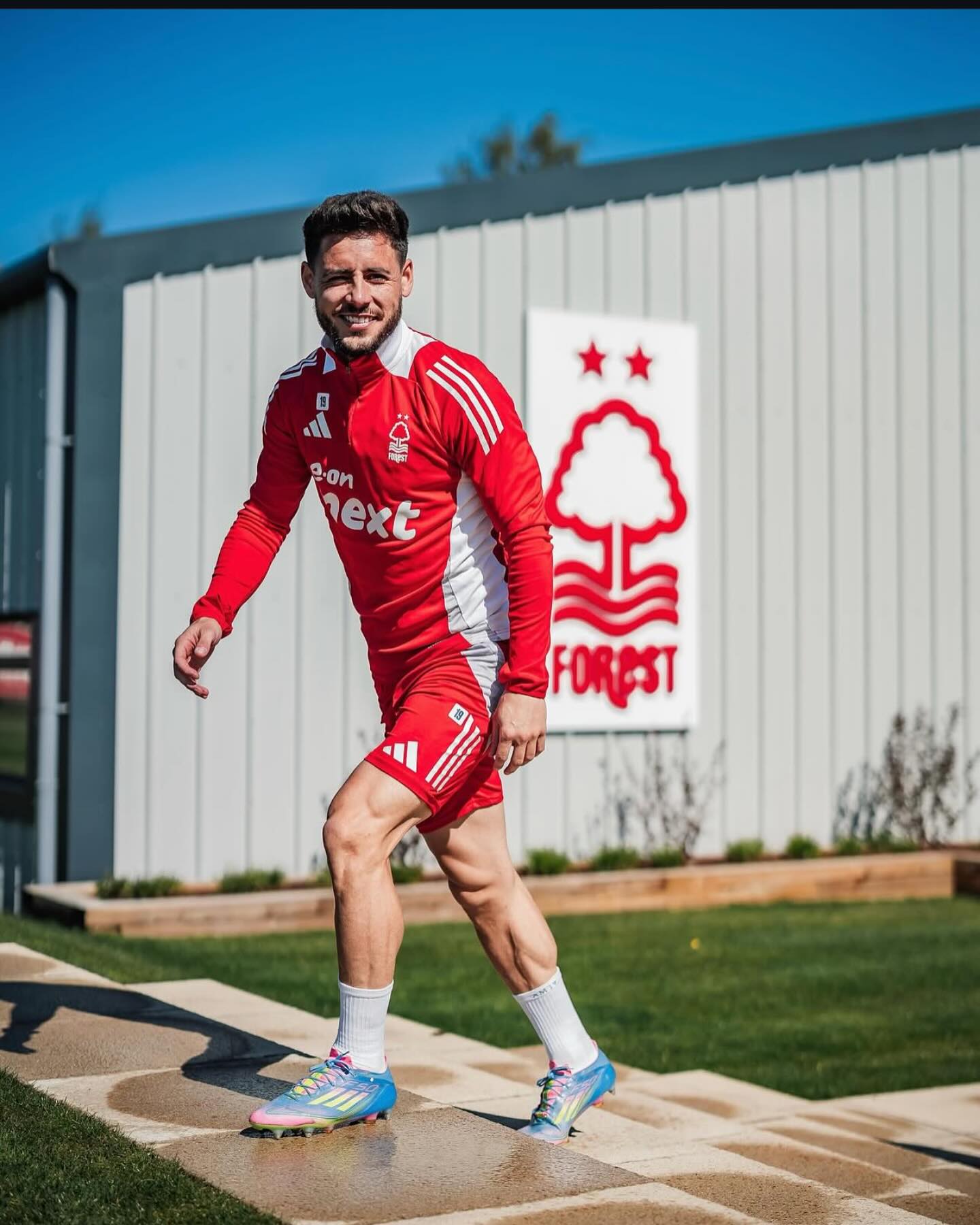 Premier league and @officialnffc star @alexmoreno in his personalised grip socks โ available to put any 4 letter or number combination of your choice ๐ธโจ
