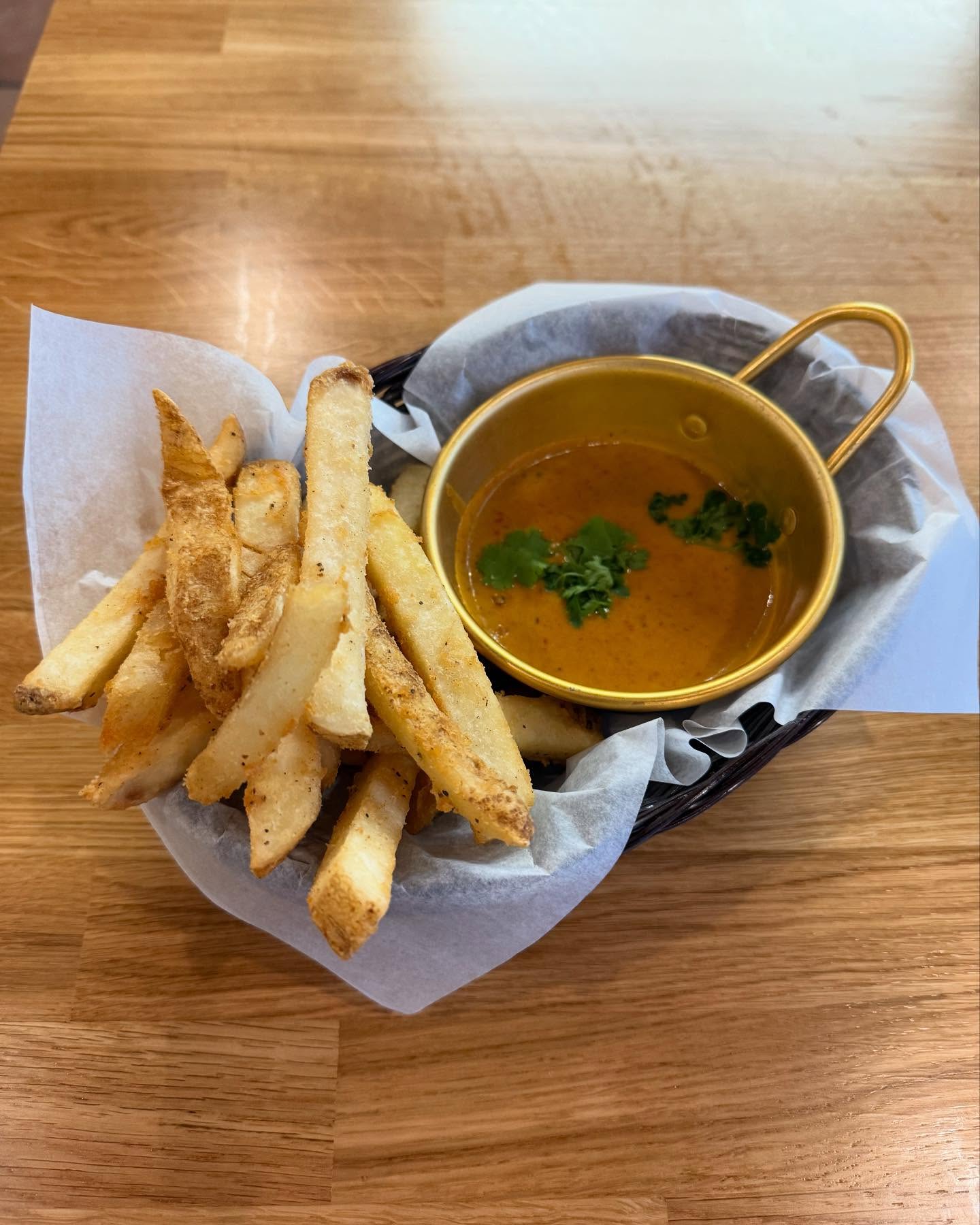 We’ve upgraded our fries. They have a great crunch and when dipped into curry, it’s pure bliss. Come give them a try!