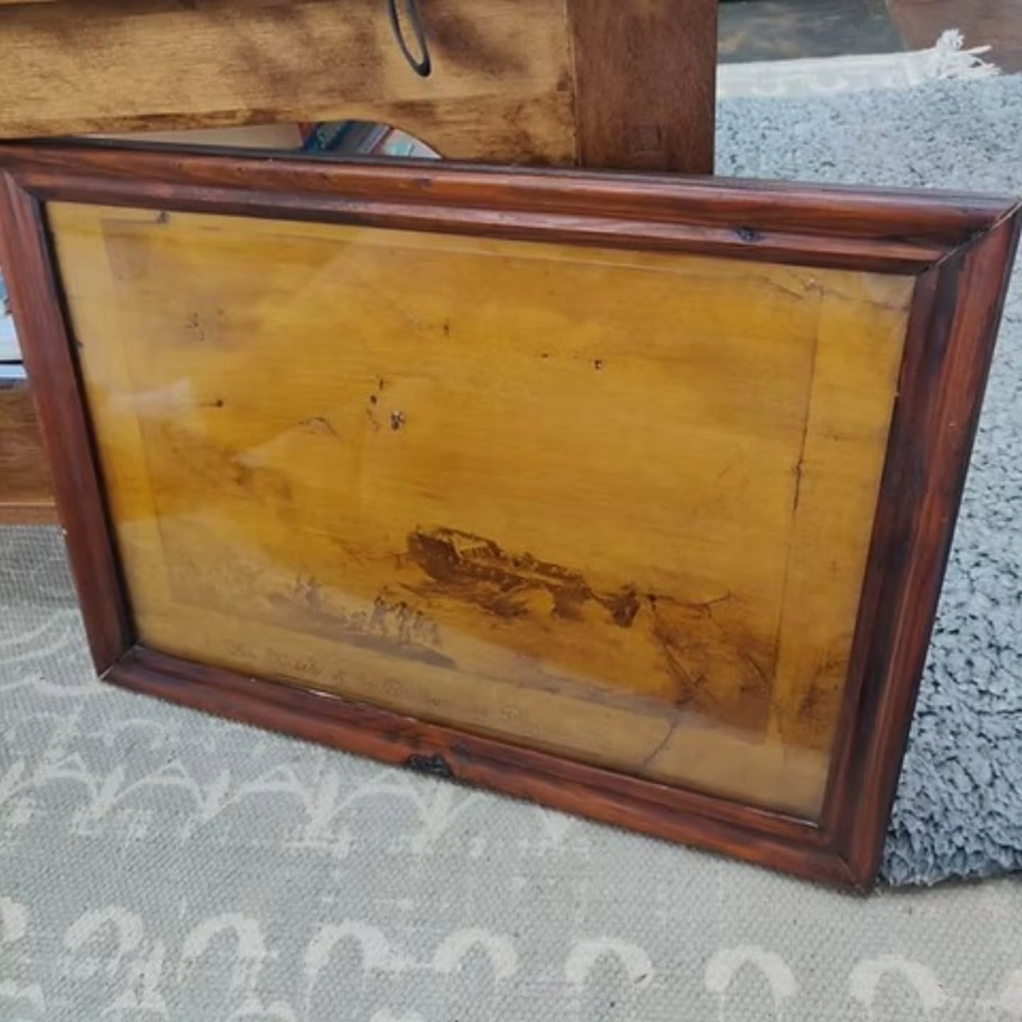 Antique Victorian 1880s lithograph on wood the Wreck of the Dutton off Plymouth | https://share.google/Tq9SBTlZVRFg3L24u #stufftoyouandme