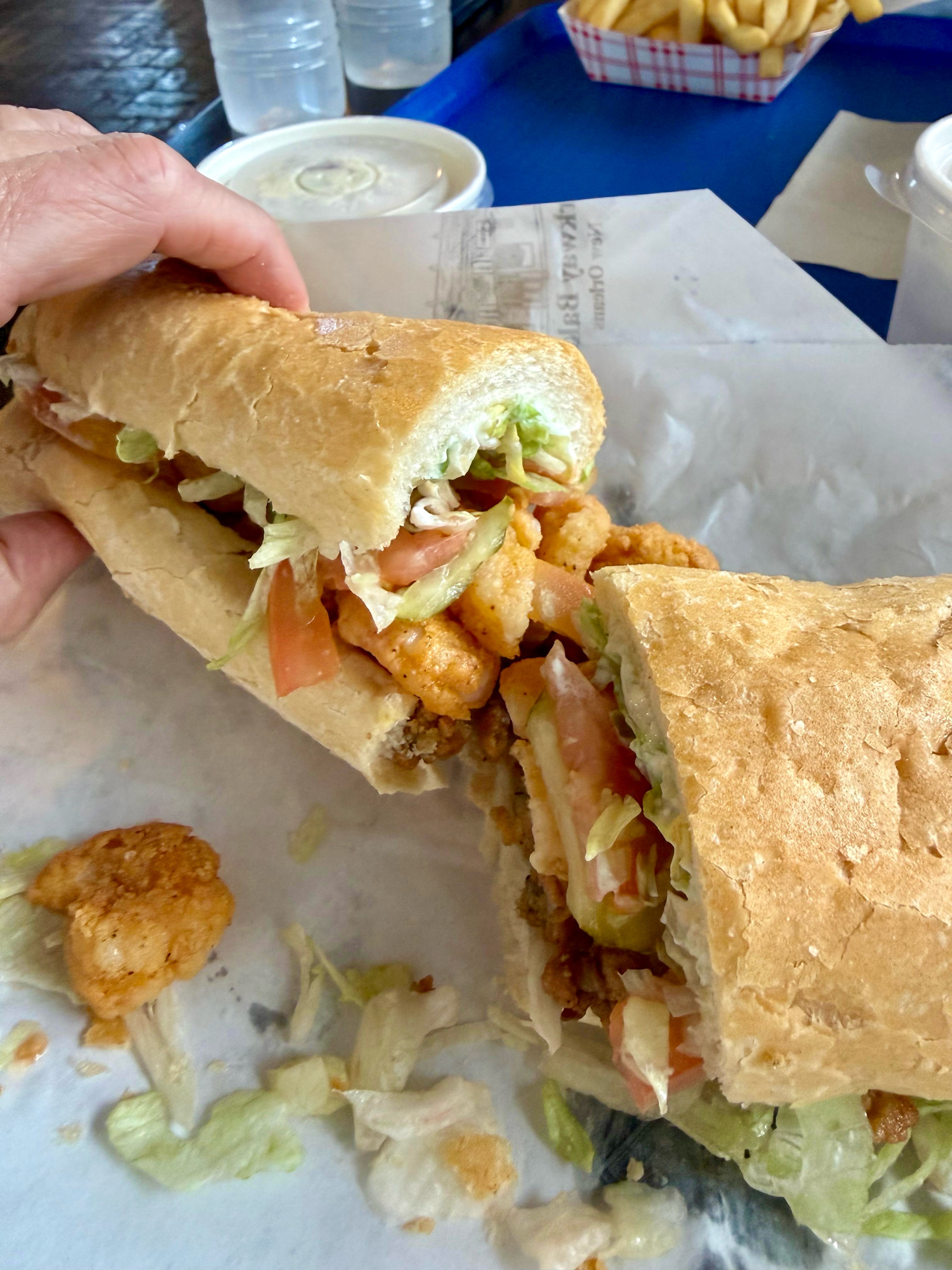 Our team in NoLA this week! We had a great visit with our clients @ochsner_philanthropy and then the best po’boy sandwich @parkwaypoorboys