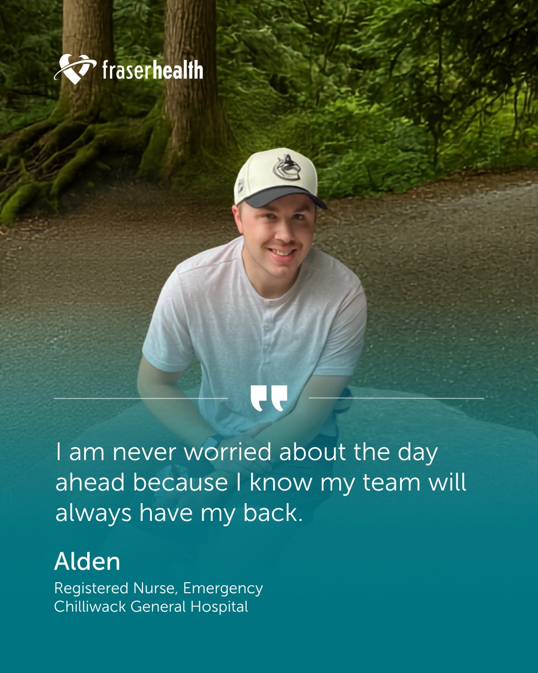 👋Meet Alden, a registered nurse (RN) working in the Emergency Department at Chilliwack General Hospital. F…
