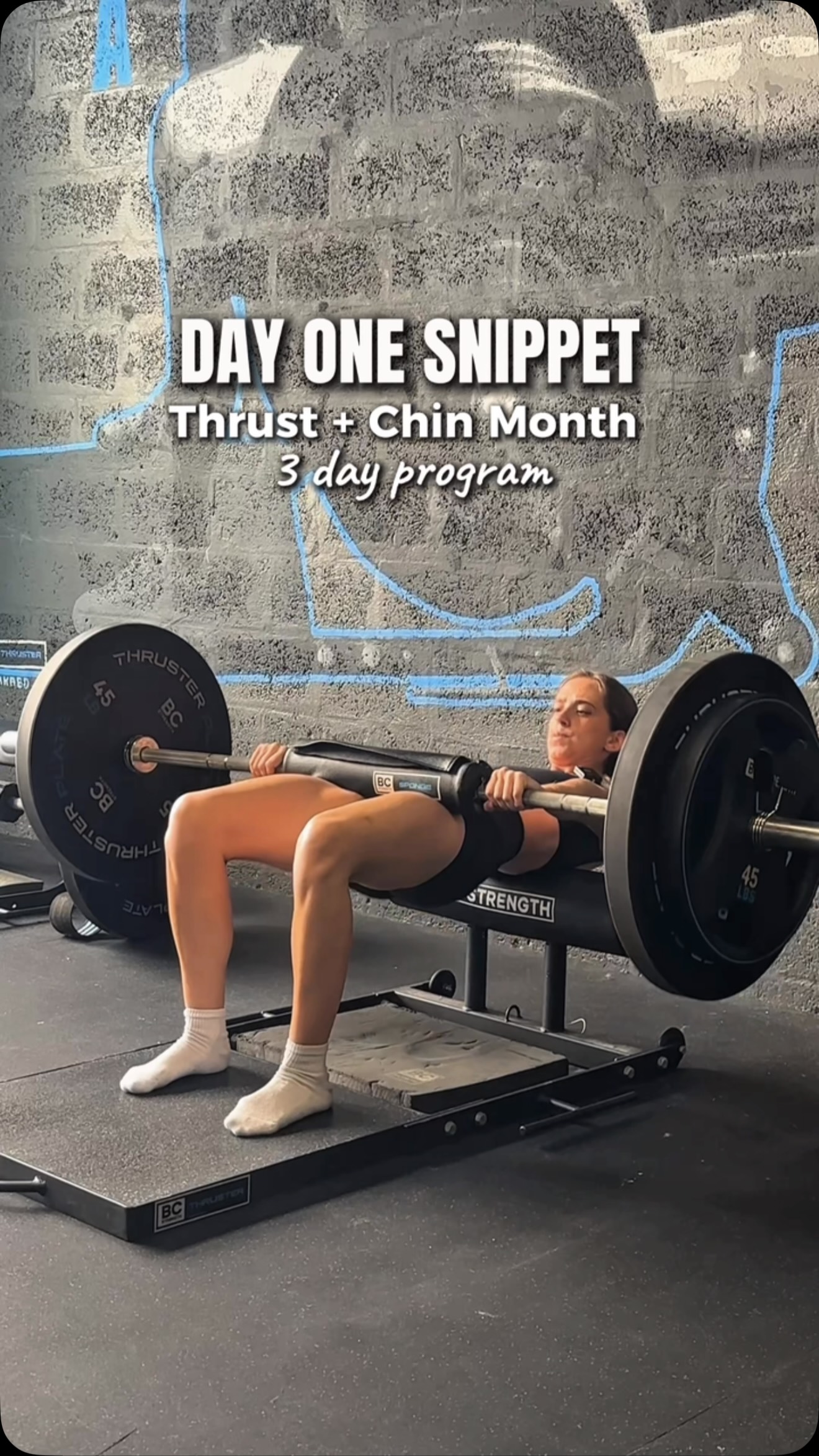 Watch coach @jamiederevere take you through Day 1 of this month’s hip thrust and chin-up plan:
• Barbell hip thrust
• Assisted pull-up
• Extra range side-lying hip raise
• RDL
• Push press
• High step-up
These clips are quick snippets from Jamie’s full workout walkthroughs, where she takes you through the entire 3 day full body program each month. She shares guidance on how to progress throughout the month, training tips and tricks, and ways she personally modifies exercises to work around her own restrictions and preferences.
The goal isn’t always to perform every exercise exactly the same way. Jamie shows you how she approaches the program while making adjustments that work best for her.
If you’re following the 3 day program, you’ll find her full walkthrough video at the start of each workout in the app.