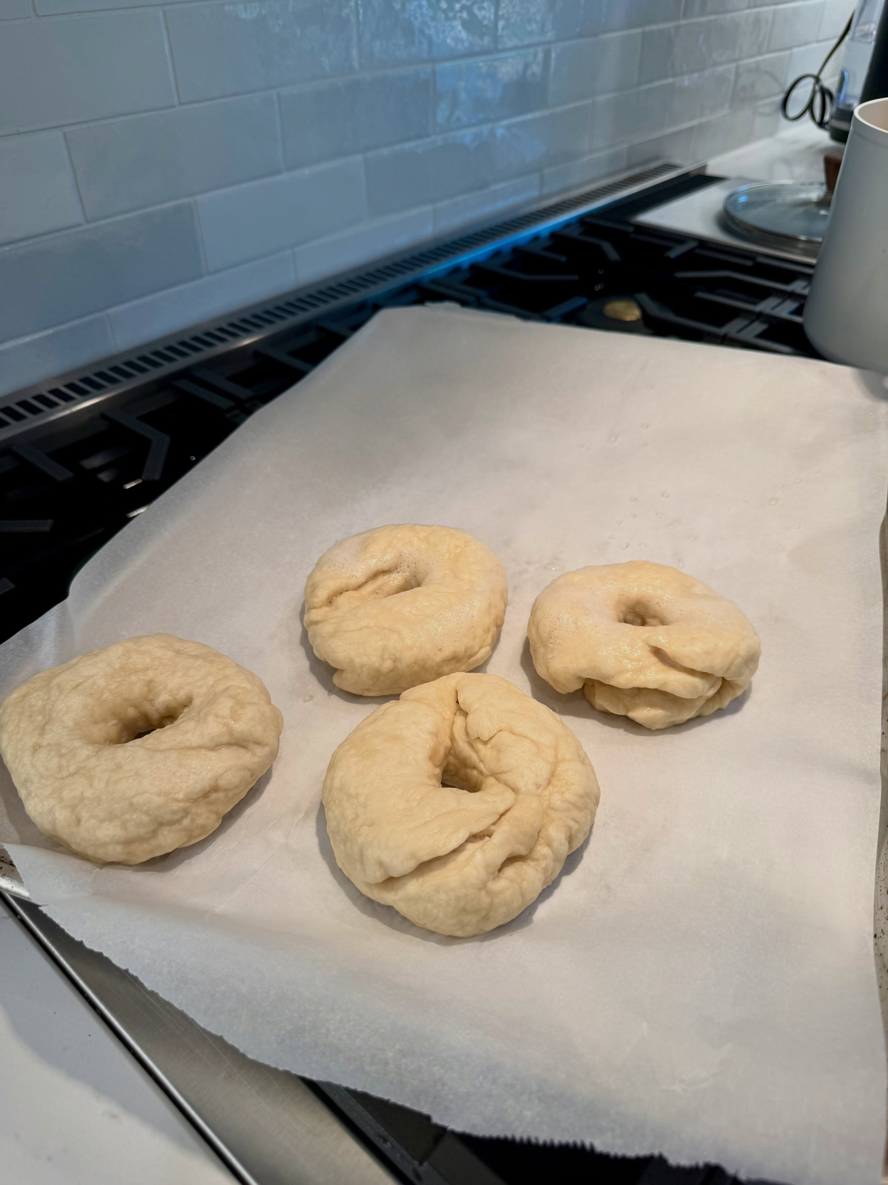 We learned how to make homemade bagels on a virtual cooking class today and they turned out great!
Thanks to Angela @culinarykisses for a fun afternoon 🥯